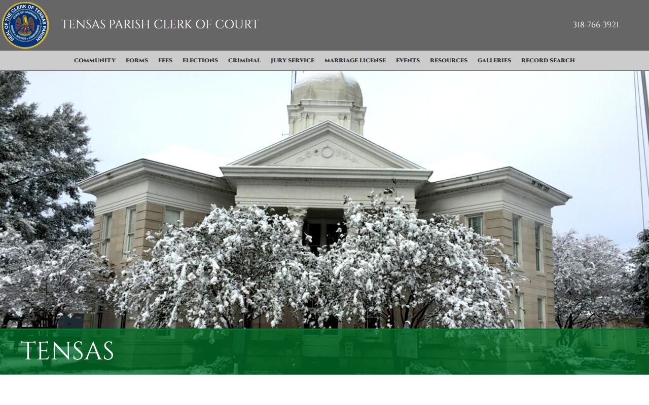 Tensas Parish court docket Clerk of Court home page