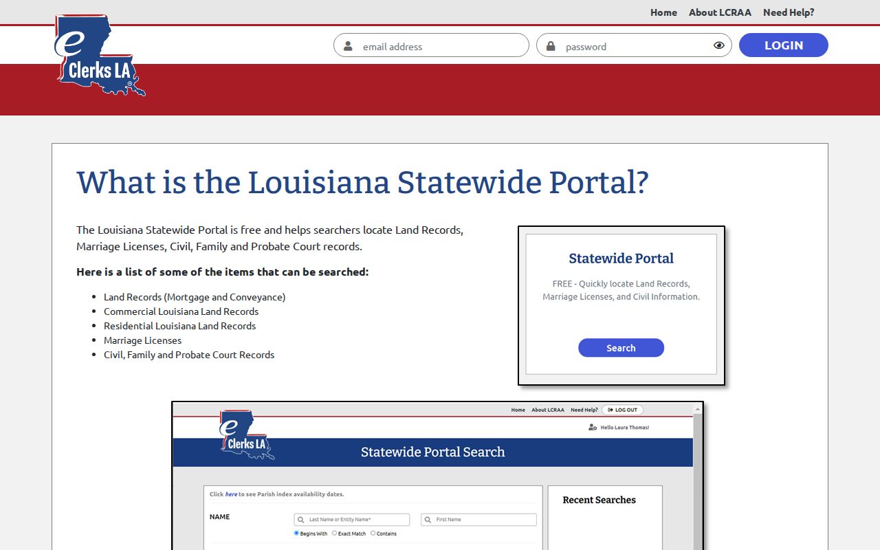 Tensas Parish court docket eClerks statewide index access explanation