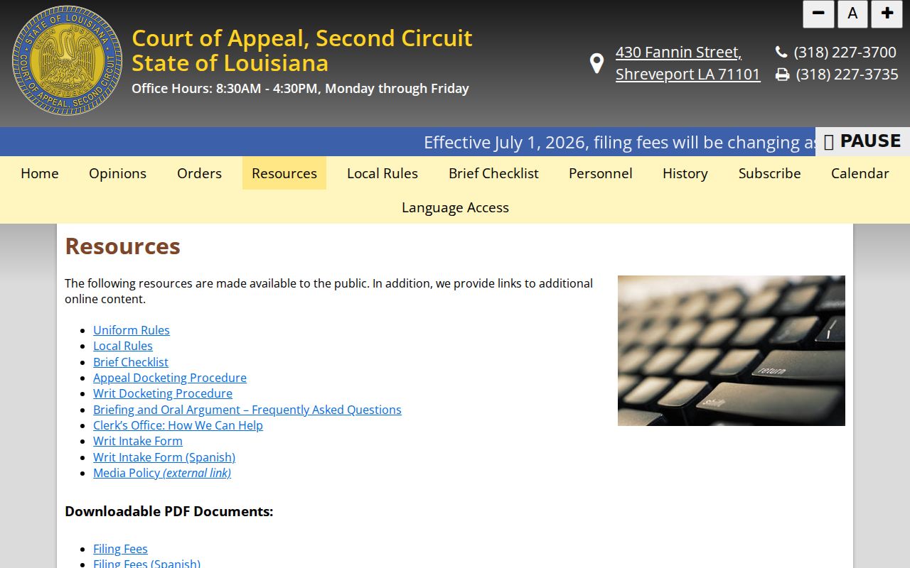 Waterproof court docket state appellate records resources