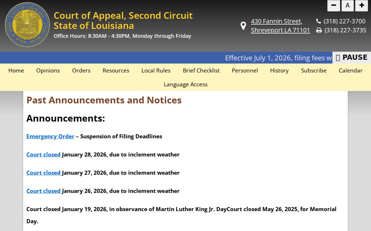 Waterproof court docket appellate access announcement record